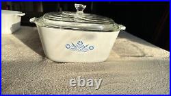 VERY RARE Vintage Corning Ware Blue Cornflower 2 1/2 QT P 2 1/2 B with Lid