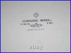 VINTAGE 1966 Corning Ware P-84-B Blue Cornflower Casserole 4 qt. With A-12-C LID