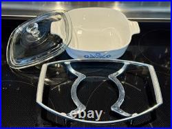 VINTAGE CORNING WARE BLUE CORNFLOWER 1 QT CASSEROLE DISH A-1-B 1970s PYREX RARE VINTAGE CORNING WARE BLUE CORNFLOWER 1 QT CASSEROLE DISH A-1-B 1970s PYREX RARE