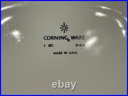 VINTAGE CORNING WARE BLUE CORNFLOWER 1 QT CASSEROLE DISH A-1-B 1970s PYREX RARE VINTAGE CORNING WARE BLUE CORNFLOWER 1 QT CASSEROLE DISH A-1-B 1970s PYREX RARE
