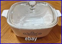 VINTAGE CORNING WARE BLUE CORNFLOWER CASSEROLE P- 1 1/2-B 1 1/2 Qt. USA WITH LID