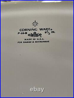 VINTAGE CORNING WARE BLUE CORNFLOWER P-10-B 9 1/2 IN WithDETACHABLE HANDLE
