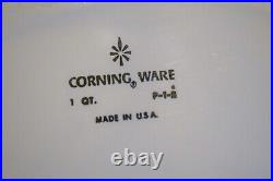 VINTAGE CORNING WARE CORNFLOWER COVERED DISHES 1960's