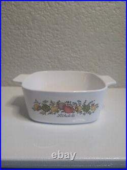 VINTAGE CORNING WARE SPICE OF LIFE L'ECHALOTE 1970 E A-1.5-B L 1.5 casserole