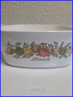 VINTAGE CORNING WARE SPICE OF LIFE L'ECHALOTE 1970 E A-1.5-B L 1.5 casserole