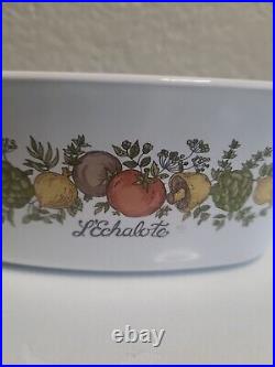 VINTAGE CORNING WARE SPICE OF LIFE L'ECHALOTE 1970 E A-1.5-B L 1.5 casserole