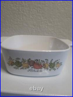 VINTAGE CORNING WARE SPICE OF LIFE L'ECHALOTE 1970 E A-1.5-B L 1.5 casserole