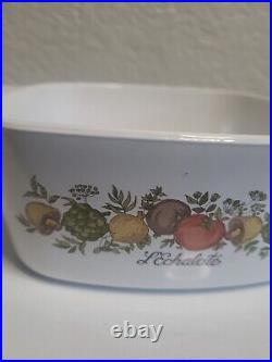 VINTAGE CORNING WARE SPICE OF LIFE L'ECHALOTE 1970 E A-1.5-B L 1.5 casserole