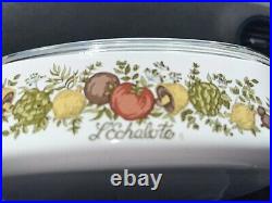 VINTAGE CORNING WARE SPICE OF LIFE LECHALOTE CASSEROLE DISH 1.5 Qt PYREX LID