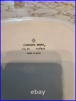 VINTAGE CorningWare BLUE CORNFLOWER 2-1/2 QT Cassoulet