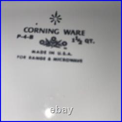 VINTAGE CorningWare Blue Cornflower Casserole 1 1/2 QT P-1 1/2-B RARE