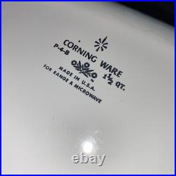 VINTAGE CorningWare Blue Cornflower Casserole 1 1/2 QT P-1 1/2-B RARE