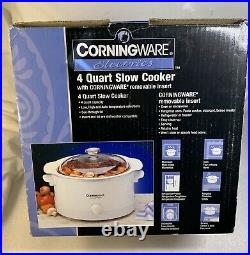 VINTAGE NEW WithBOX CORNINGWARE ELECTRICS 4 QT SLOW COOKER SC-3544 FRENCH WHITE