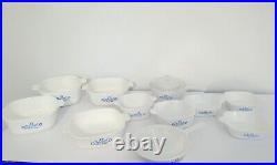 VINTAGE corning ware blue cornflower set of Cassarole Dishes/Pan 12 piece Lot