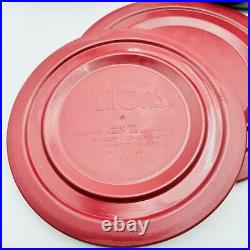 VISIONS Cranberry Corning Ware Glass Cookware Saucepan Dutch Ov VTG 10 Piece