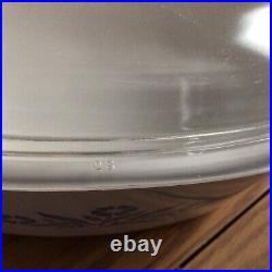 VTG 1979, CORNING WARE, BLUE, CORNFLOWER CASSEROLE DISH A-3-B, With PYREX P-9-C-1 LID