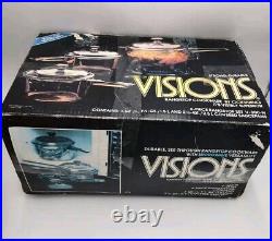 VTG 1986 Corning Ware Rangetop Visions 6 pc Glass Covered Saucepan Set V-300-N