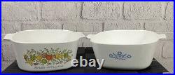 VTG 9 Piece Pyrex Corning Ware Spice Of Life Cornflower Forest Fancies Misc Lot