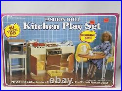 VTG Arco Barbie Fashion Doll Realistic Kitchen Diorama Corning Ware #7787, 1984