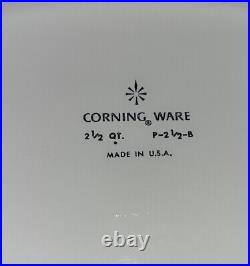 VTG Blue Cornflower Corning Ware P-2-1/2-B 2.5 QT Casserole Dish & P9C1 Lid