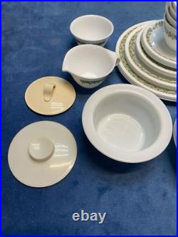VTG Corelle Livingware by Corning Spring Blossom Green 33 Pc Set Of 4 & Extras VTG Corelle Livingware by Corning Spring Blossom Green 33 Pc Set Of 4 & Extras