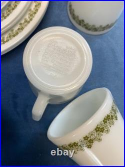VTG Corelle Livingware by Corning Spring Blossom Green 33 Pc Set Of 4 & Extras VTG Corelle Livingware by Corning Spring Blossom Green 33 Pc Set Of 4 & Extras