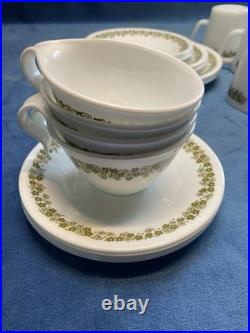 VTG Corelle Livingware by Corning Spring Blossom Green 33 Pc Set Of 4 & Extras VTG Corelle Livingware by Corning Spring Blossom Green 33 Pc Set Of 4 & Extras