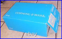VTG Corning Ware 1 1/2 QUART 1960'S Cornflower Blue Set In Box P-4 UNUSED MINT
