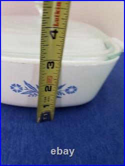 VTG Corning Ware Blue Cornflower 1 1/2 QT Casserole Dish + Lid P-7-C USA Rare