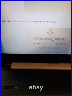 VTG Corning Ware Blue Cornflower 10-IN. Casserole Dish P-10-B + Lid P-10-C-1 USA