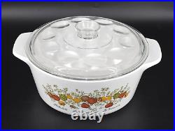 VTG Corning Ware Round B-4-B Spice Of Life Casserole withDimpled Lid 4Qt