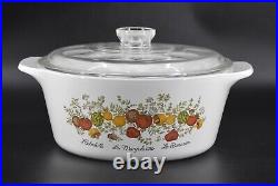 VTG Corning Ware Round B-4-B Spice Of Life Casserole withDimpled Lid 4Qt