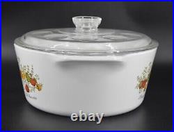 VTG Corning Ware Round B-4-B Spice Of Life Casserole withDimpled Lid 4Qt