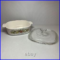 VTG Corning Ware Spice O' Life, 1-1/2 & 2 Quart Covered & Oblong Baking Dish Set