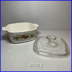 VTG Corning Ware Spice O' Life, 1-1/2 & 2 Quart Covered & Oblong Baking Dish Set