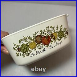 VTG Corning Ware Spice O' Life, 1-1/2 & 2 Quart Covered & Oblong Baking Dish Set