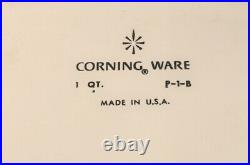 VTG RARE 1961-1966 CORNING WARE BLUE CORNFLOWER 1 QT. P-1-B DISH with LID USA