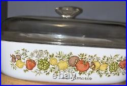 VTG RARE CORNING WARE SPICE OF LIFE Le ROMARIN A-10-B CASSEROLE LARGE NUMBERED