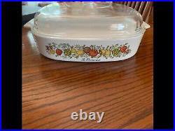 VTG RARE CORNING WARE SPICE OF LIFE Le ROMARIN A-10-B CASSEROLE LARGE SEE STAMP