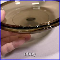 VTG Vision CorningWare PYREX Cookware Amber Glass 3 Piece Set with Lids NICE