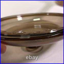 VTG Vision CorningWare PYREX Cookware Amber Glass 3 Piece Set with Lids NICE