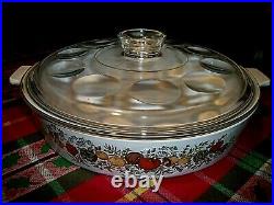 Vintage 10 inch Spice of Life Corning Ware Round Casserole With Cover B-10-B