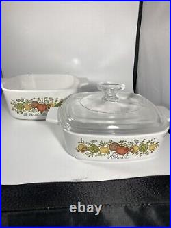 Vintage 10 piece Corning Ware SPICE OF LIFE Casserole Dishes with Lids