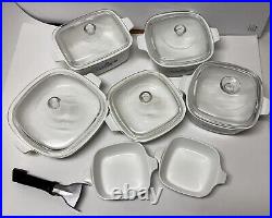 Vintage 13 Piece Lot Corning Ware Blue Cornflower Casserole & Lids (1961-1969)