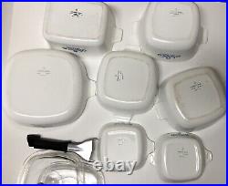 Vintage 13 Piece Lot Corning Ware Blue Cornflower Casserole & Lids (1961-1969)