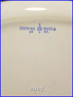 Vintage 1960/61 2nd Gen Corning Ware Blue Cornflower 2 1/2 Quart Casserole withlid