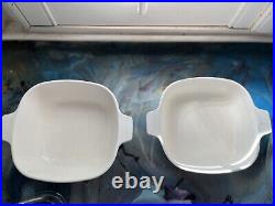 Vintage 1960's Corning Ware Blue Cornflower Casserole Dish Set With Lids