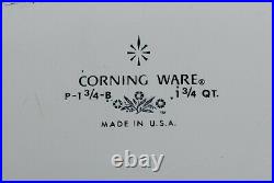 Vintage 1960's Corning Ware P-1 3/4-B Cornflower Casserole withOriginal Lid 1.75Q