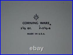 Vintage 1961-1966 Corning Ware P-2 1/2-B Blue Cornflower Casserole Dish 32-b Lid