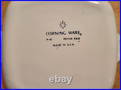 Vintage 1966-1969 P-41 Corning Ware Cornflower Blue Petit Pan Casserole. Set 2